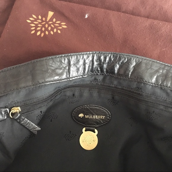 Mulberry Oversized Alexa Black Leather Gold Buckle - Picture 10 of 10